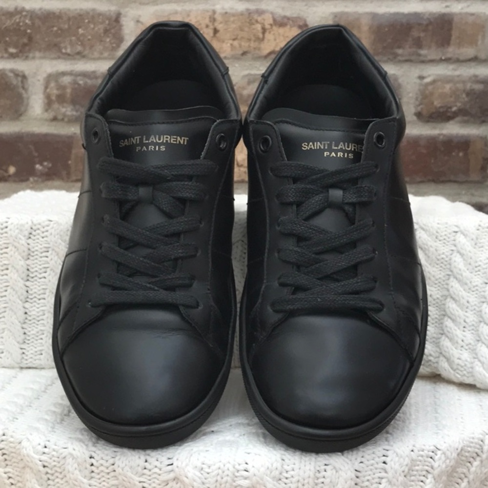 Saint Laurent Leather Low-Top Sneakers